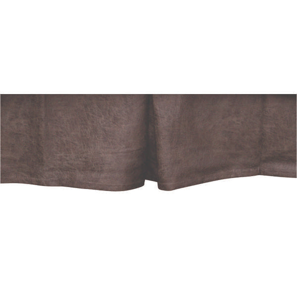 American made Smoke grey faux leather bed skirt - Your Western Decor