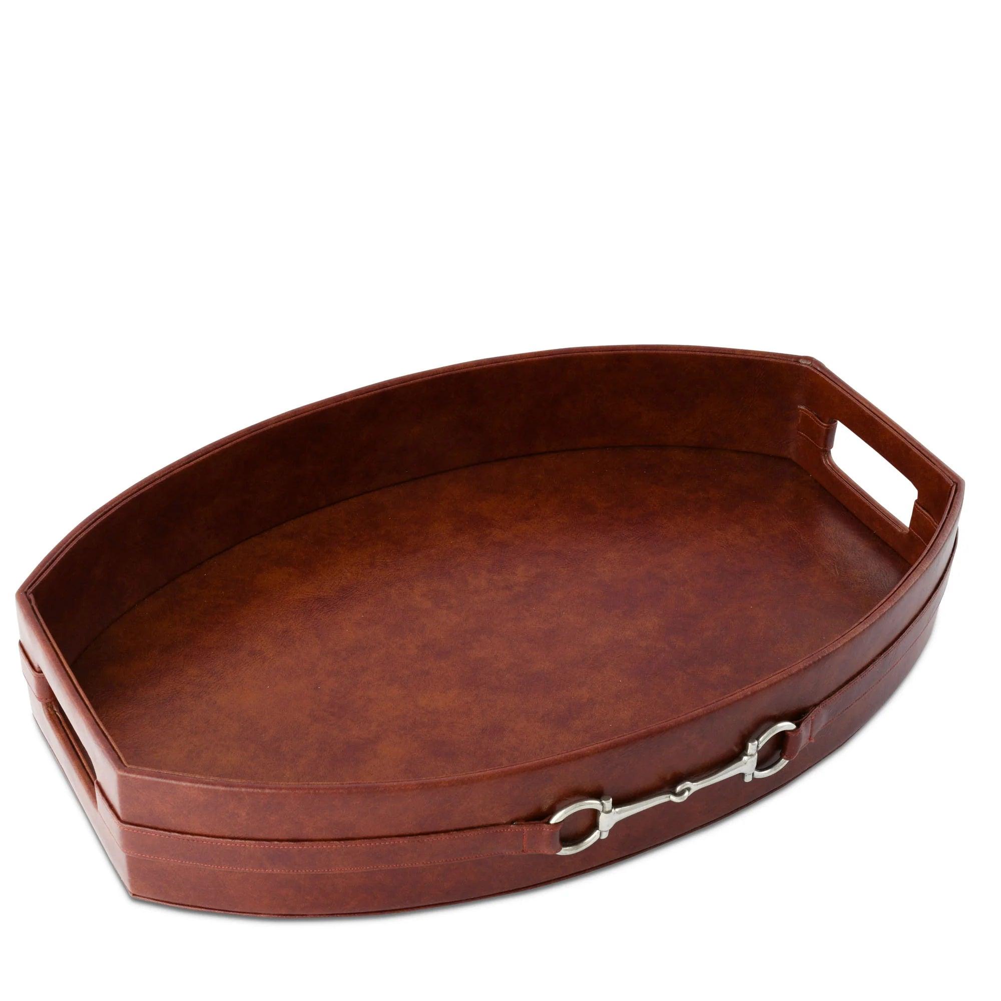 Snaffle Bit Vegan Leather Presentation Tray - Your Western Decor