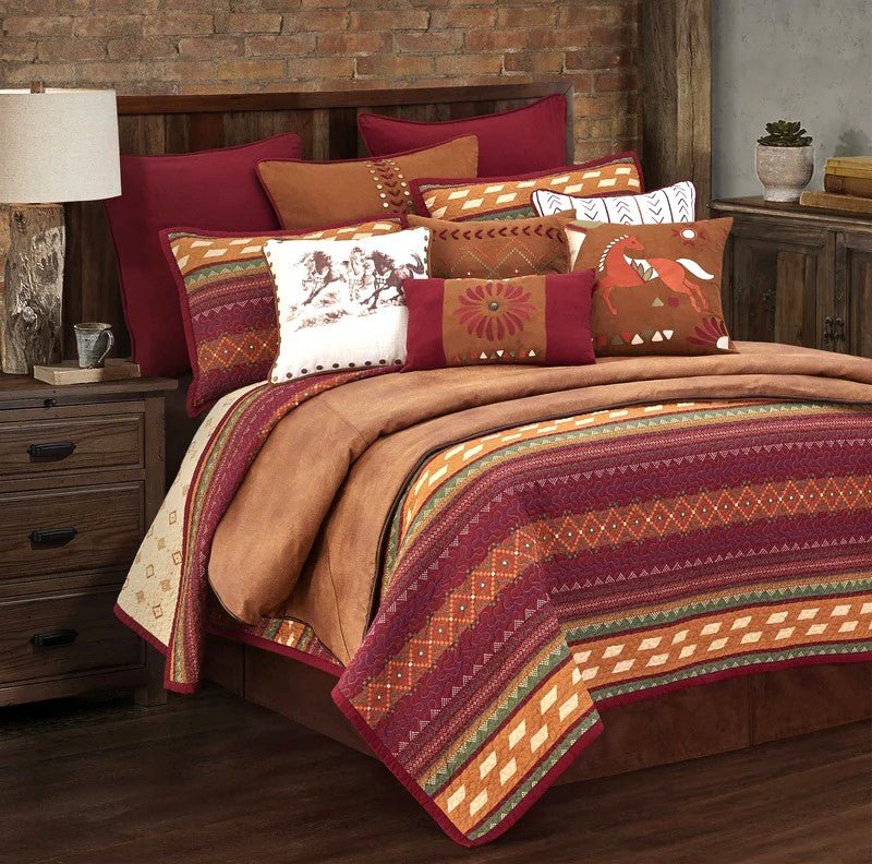 Southwest Solace Reversible Quilt Set and Bedding Accents - Your Western Decor