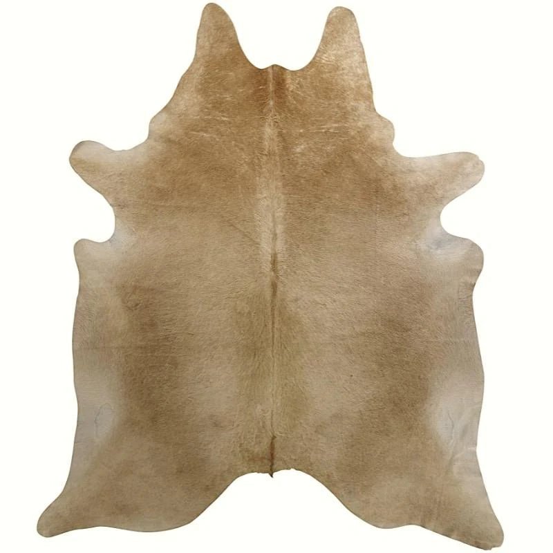 Solid Beige Cowhide Rug size Large - Your Western Decor