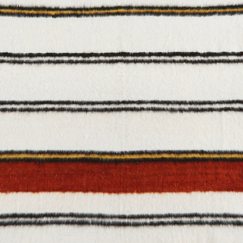 Solola wool throw blanket off-white red and yellow - Your Western Decor