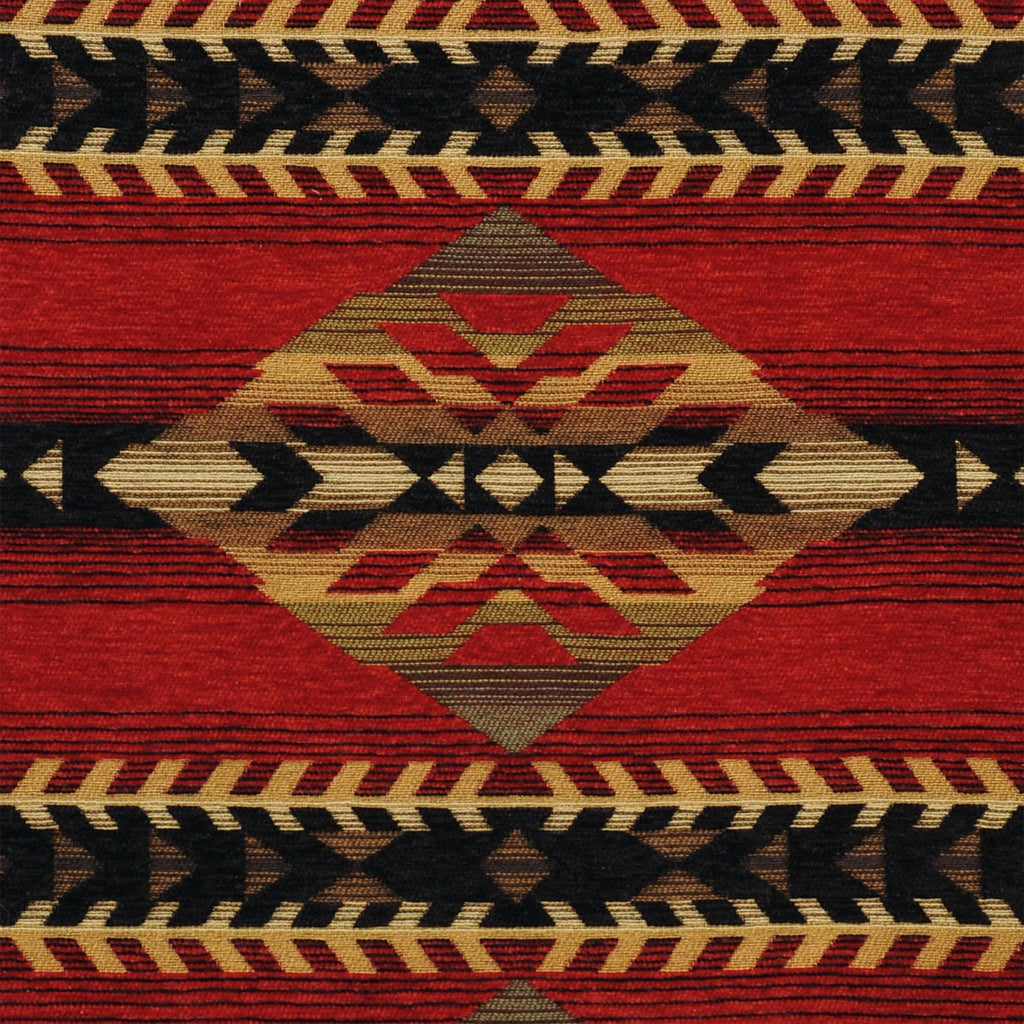 Southwest sorrel bedding collection pattern detail. Woven chenille. Made in the USA. Your Western Decor