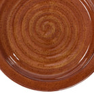 southwestern rustic stoneware salad plate in terra cotta glaze - detail 