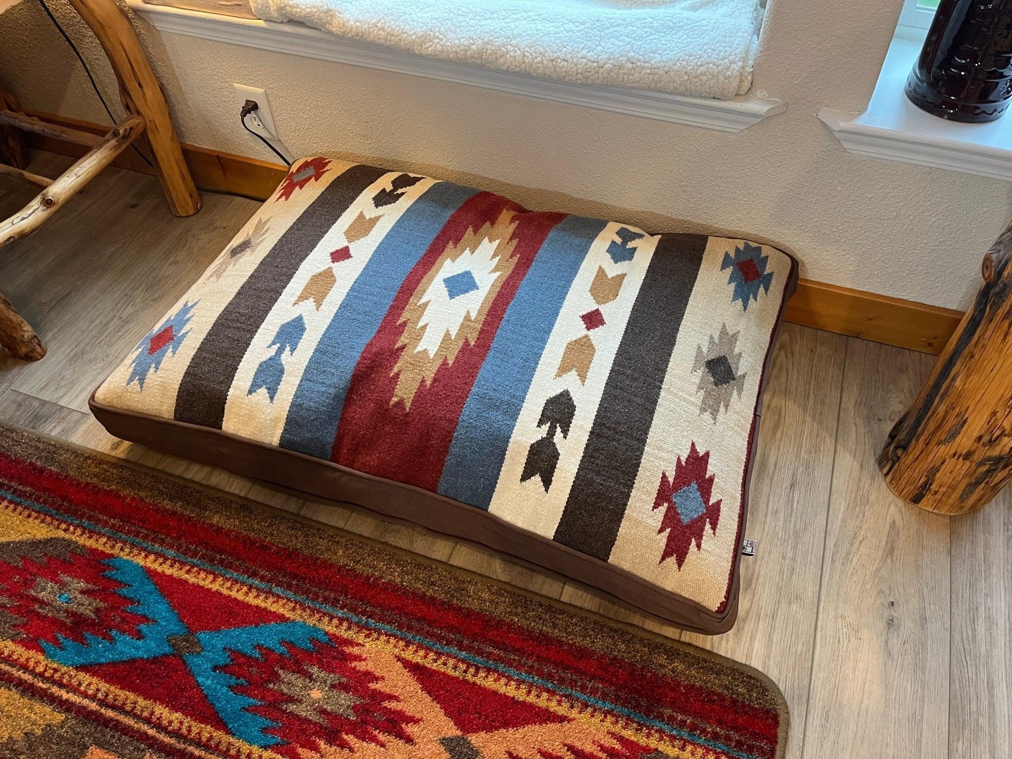 Southwestern patterned dog bed
