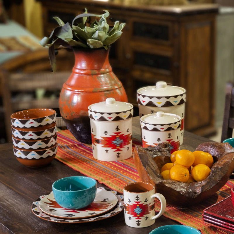 Southwestern Soul Ceramic Canisters and Dinnerware Sets - Your Western Decor