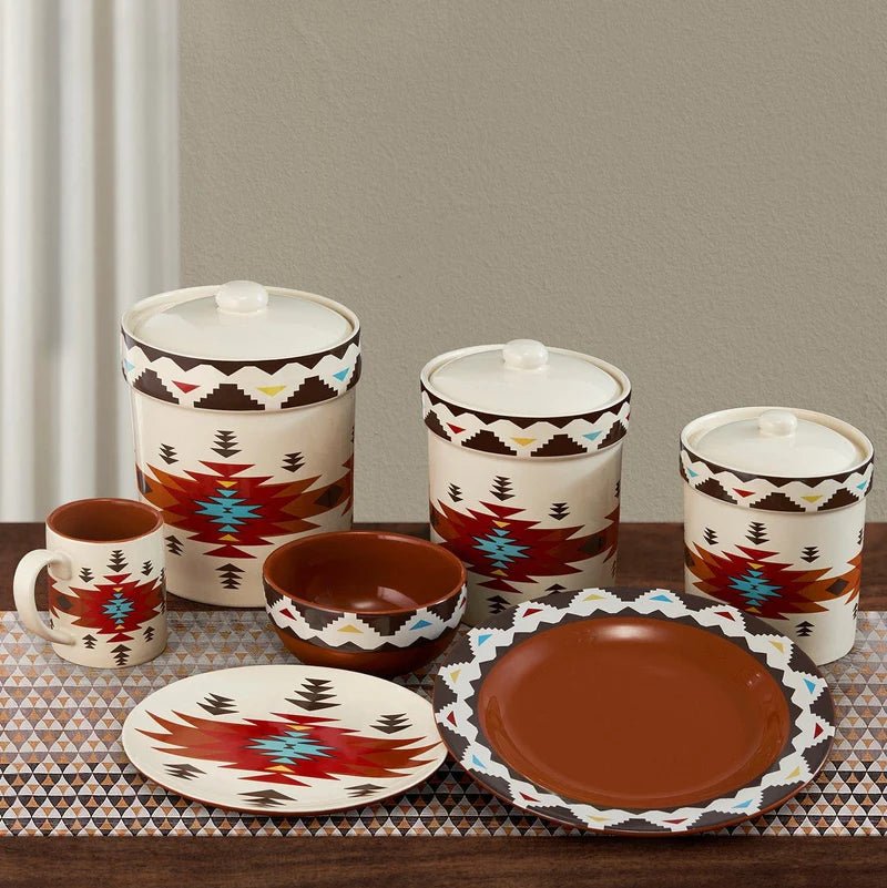 Southwestern Soul Ceramic Kitchen Canisters and Dinnerware Sets - Your Western Decor