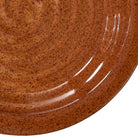 southwestern rustic stoneware dinner plate in terra cotta glaze - detail 