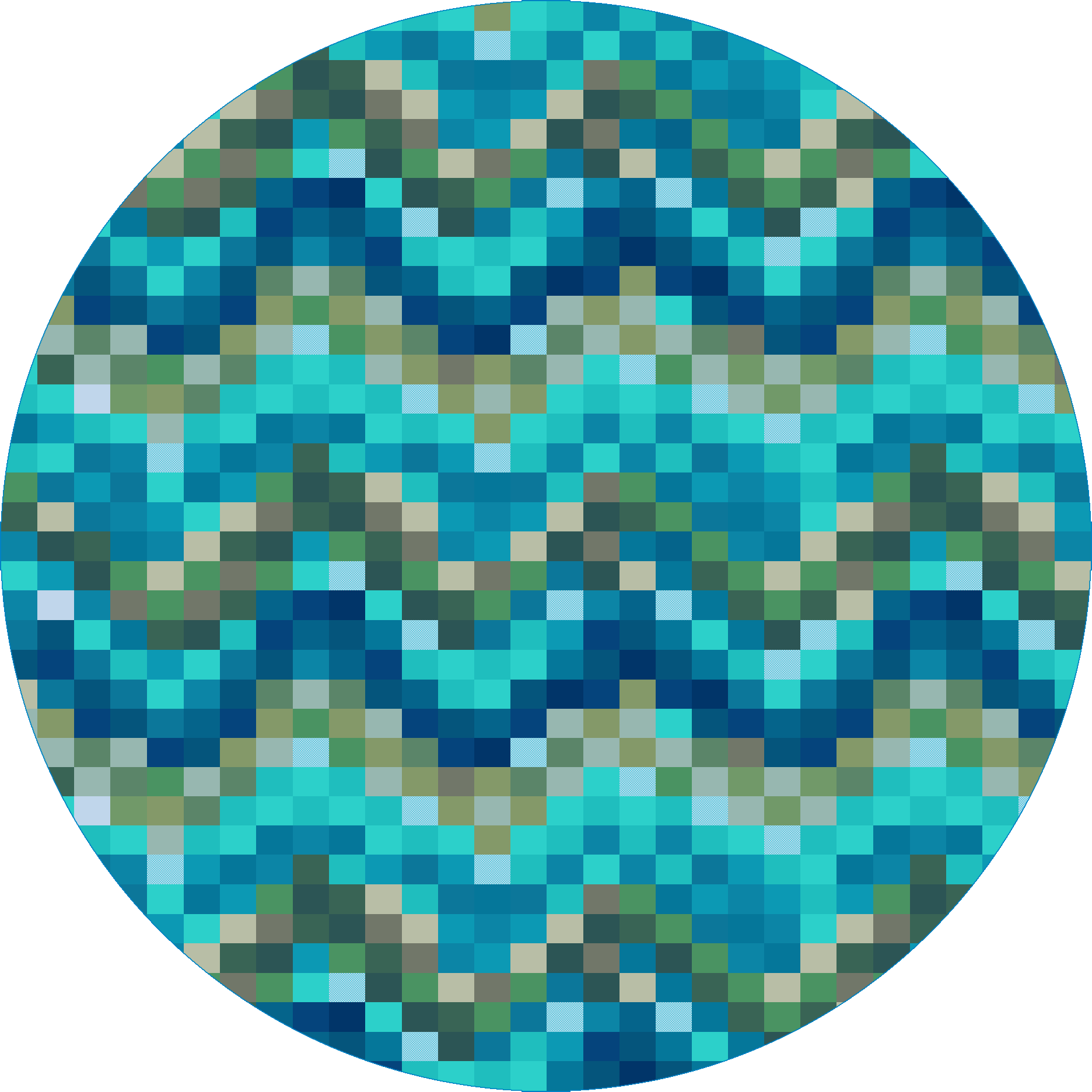 Spa Tiles Aqua Blue Rugs 8' Round - Made in the USA - Your Western Decor