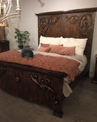 Spanish Hacienda Carved Bed - Your Western Decor