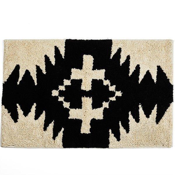 Spider Spider Rock Bath Rug in Black and Cream - Your Western Decor