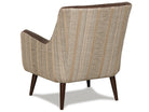quilted leather armchair espresso brown accent chair modern design back view