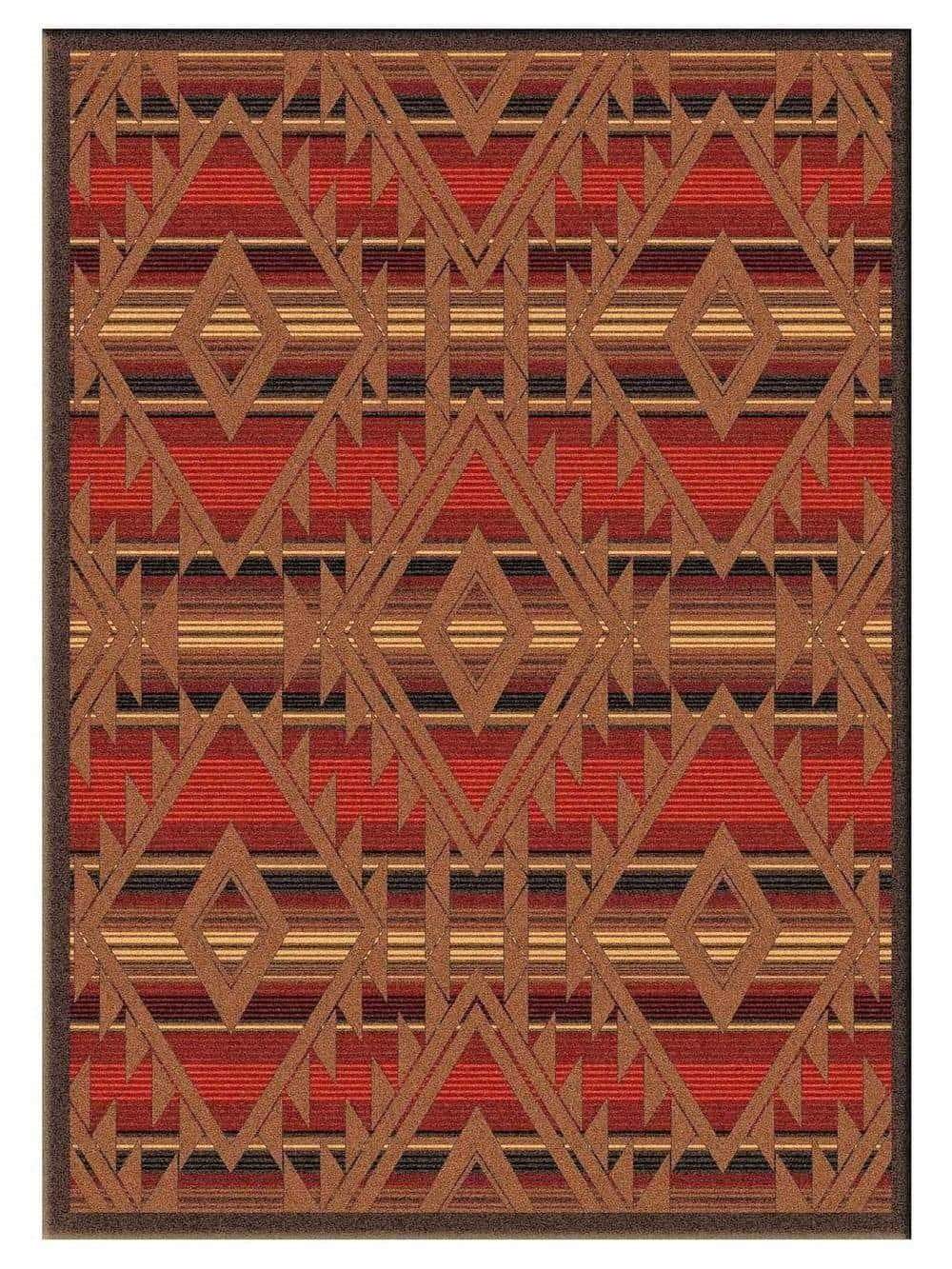 Santa Fe Southwestern Area Rug. Rugs made in the USA. Your Western Decor