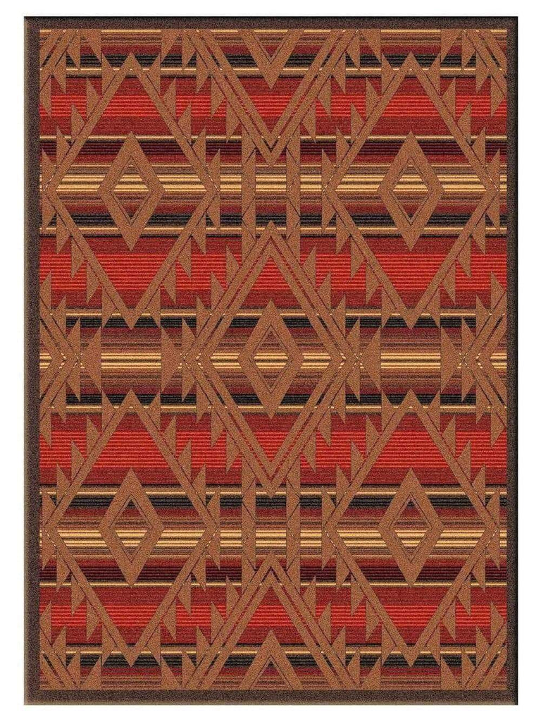 Santa Fe Southwestern Area Rug. Rugs made in the USA. Your Western Decor