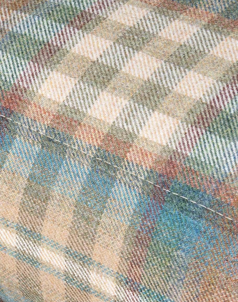 Spruce plaid Mohair fabric detail on chair - Your Western Decor