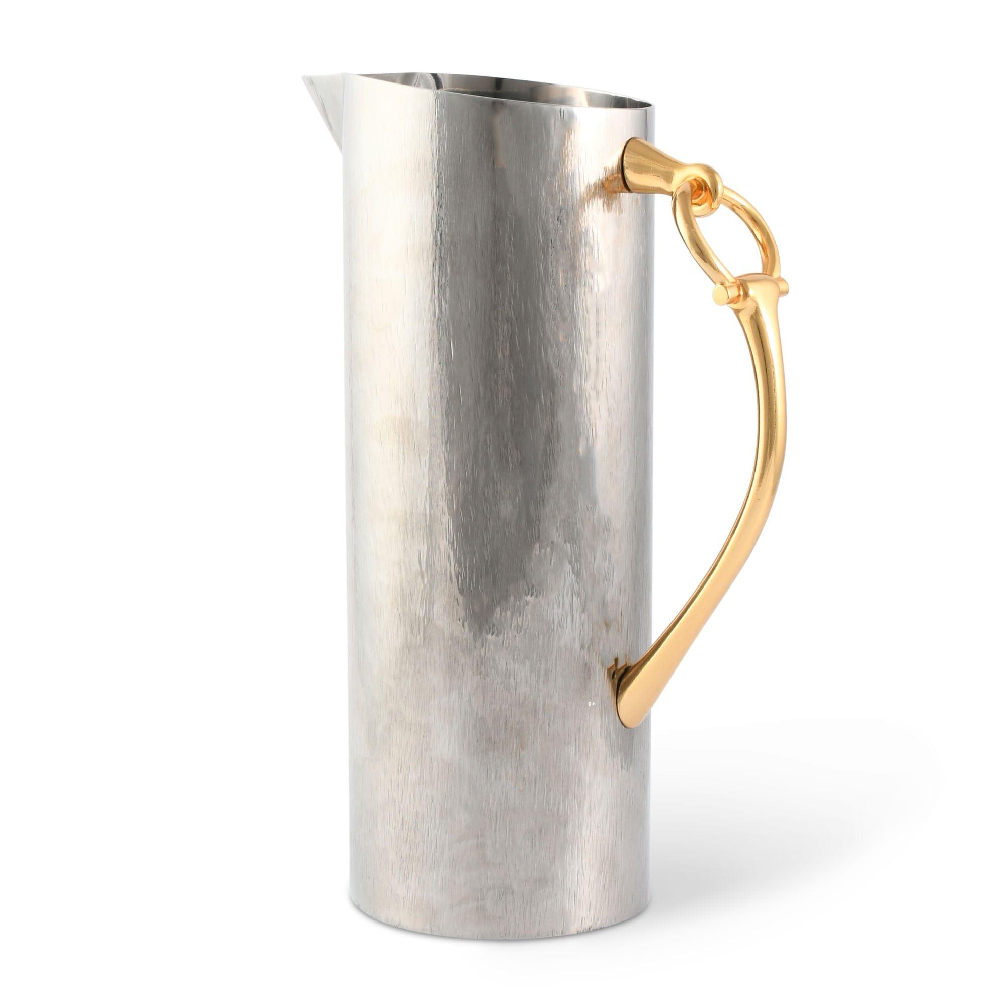 Gold Bit Handle Stainless Steel Pitcher - Your Western Decor