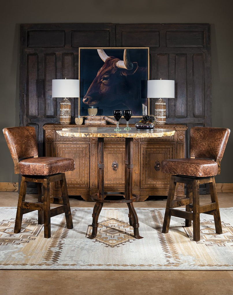 Western bar table and chairs - made in the USA - Your Western Decor