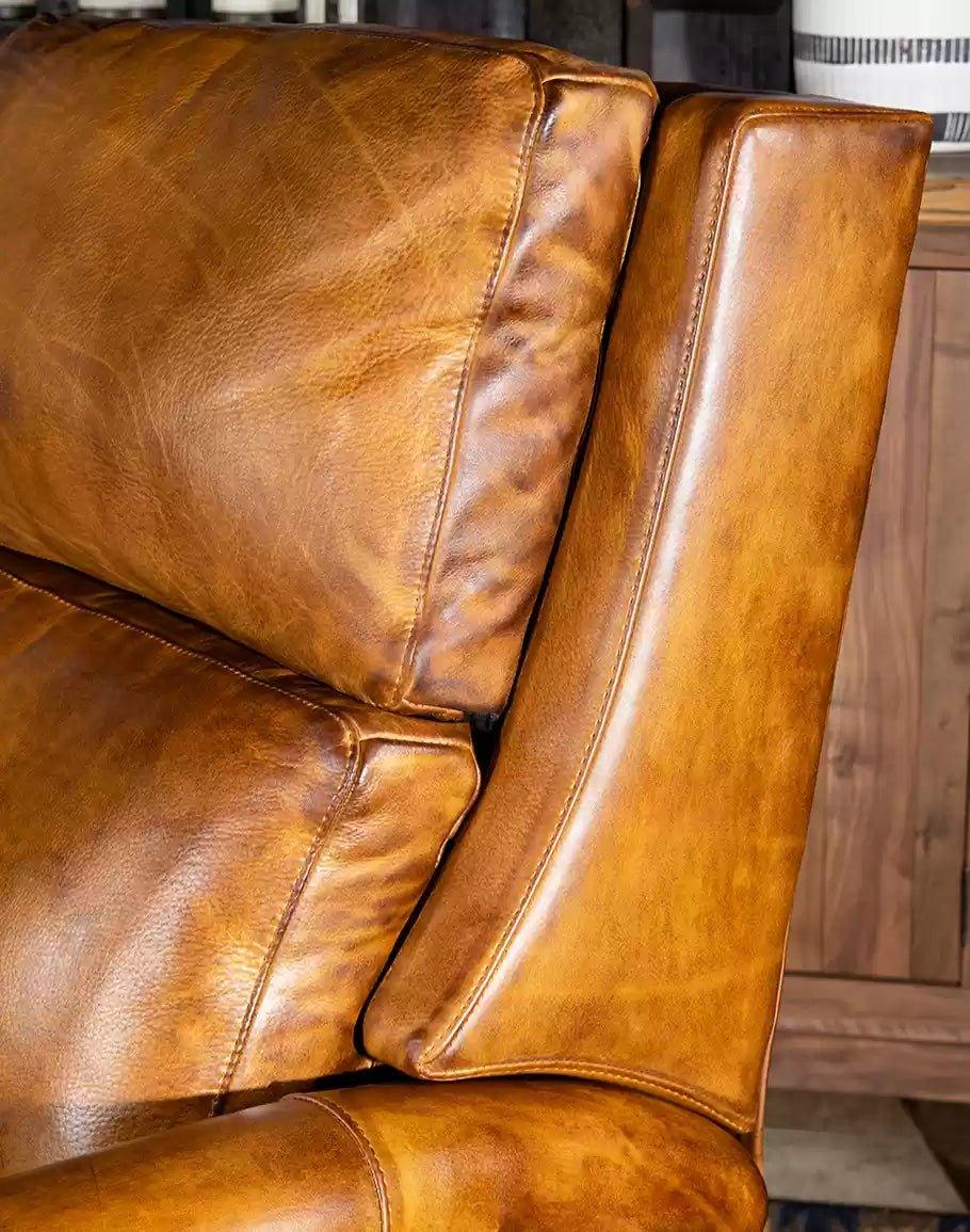 American made Stately Saddle Leather Recliner - Your Western Decor