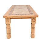 Lone Star Stone Inlay Dining Table - Rustic Pine Western Dining Table