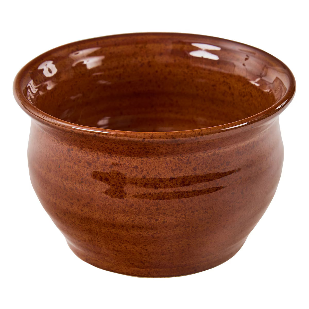 southwestern rustic stoneware soup bowl in terra cotta glaze