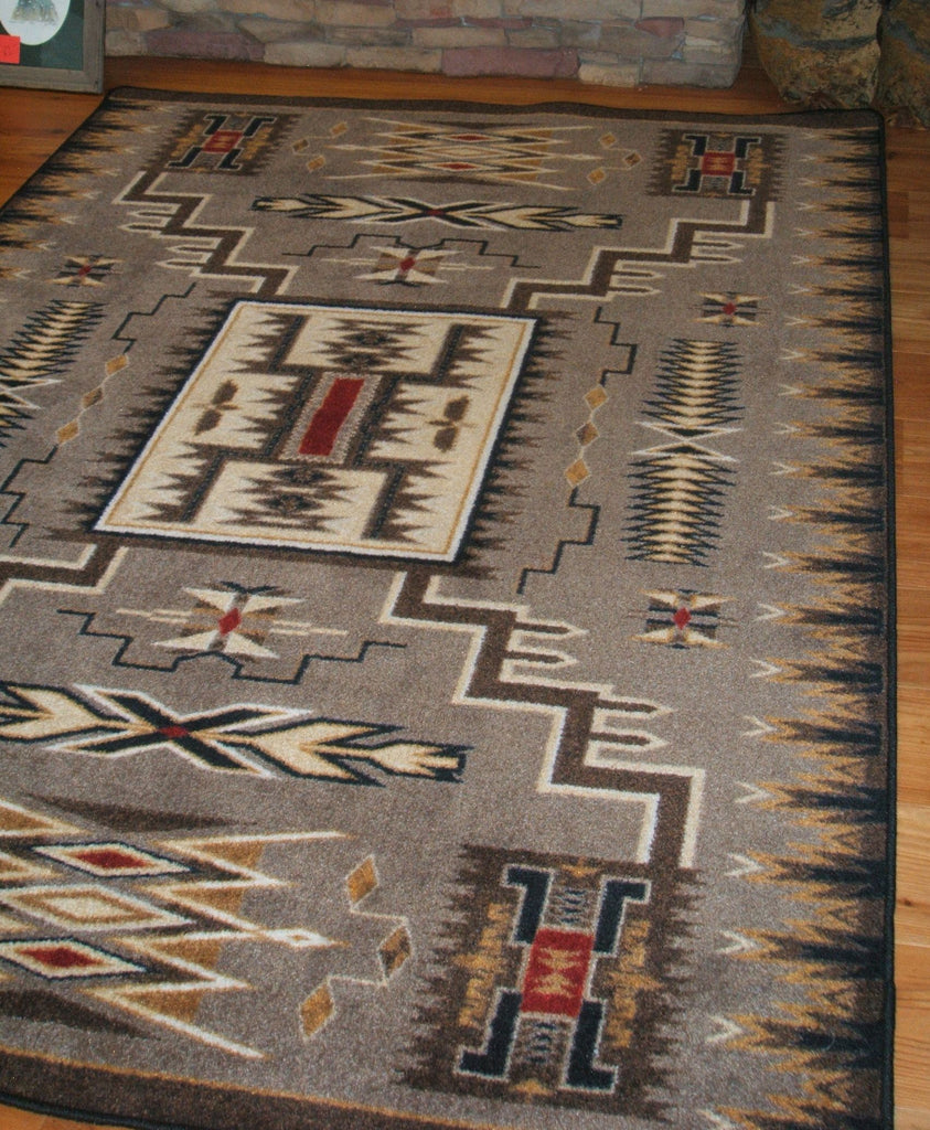 Chestnut southwestern storm catcher area rug made in the USA - Your Western Decor