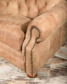 American made Suela Conversational Tufted Leather Sofa - Your Western Decor