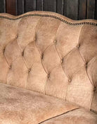 American made Suela Conversational Tufted Leather Sofa - Your Western Decor