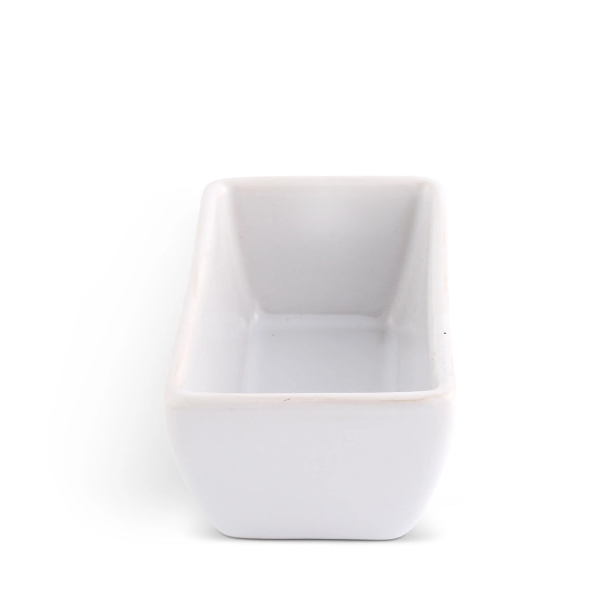 White stoneware sugar packed dis 
