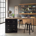 Industrial Tall Artist Desk and Shelving - Your Western Decor