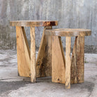 Tamarind Natural Nesting Accent Tables - Your Western Decor