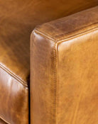 American made Channeled Tan Leather Sofa - Your Western Decor