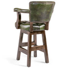 Tanner leather bar chair back view - Your Western Decor