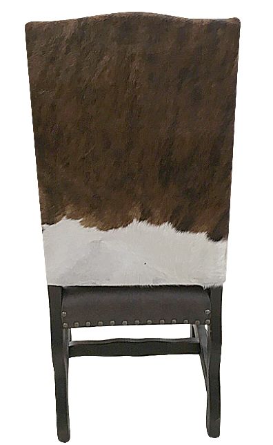 Cowhide back on dining chair - Your Western Decor