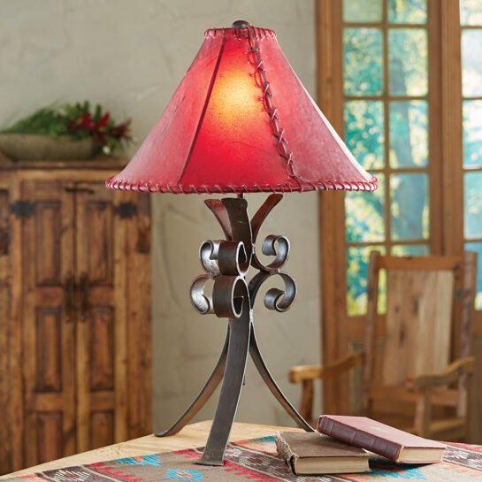 Tate Forged Iron Table Lamp - Your Western Decor