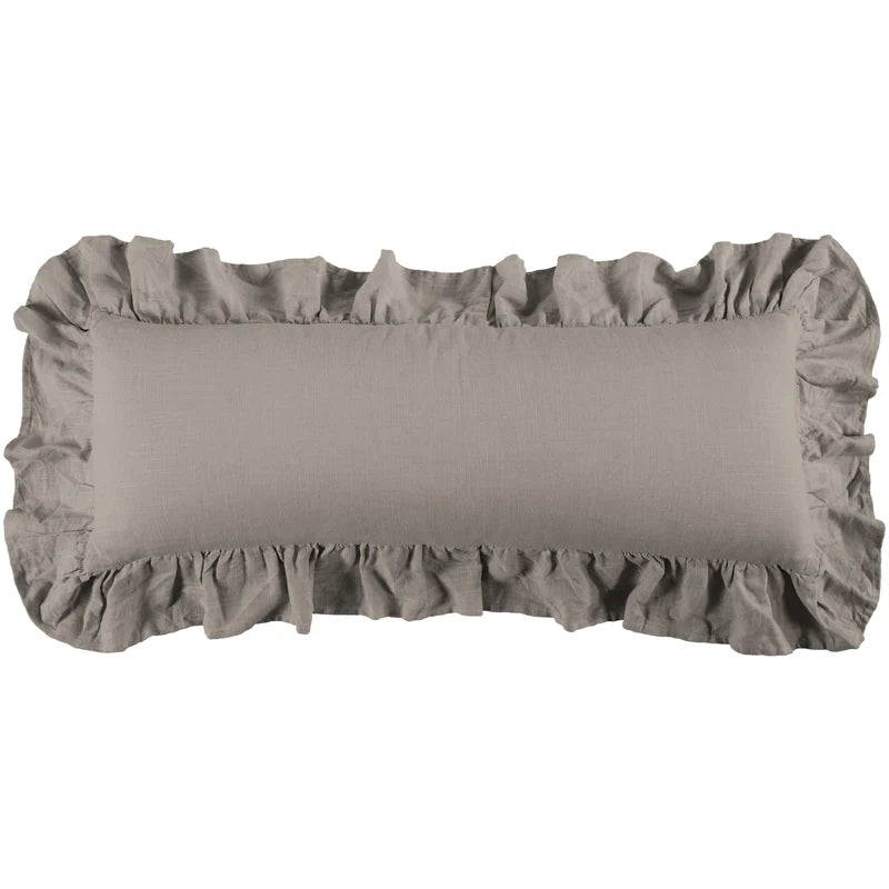 Taupe Ruffled Body Pillow - Your Western Decor