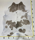 Taupe and white Brazilian cowhide rug - Your Westen Decor