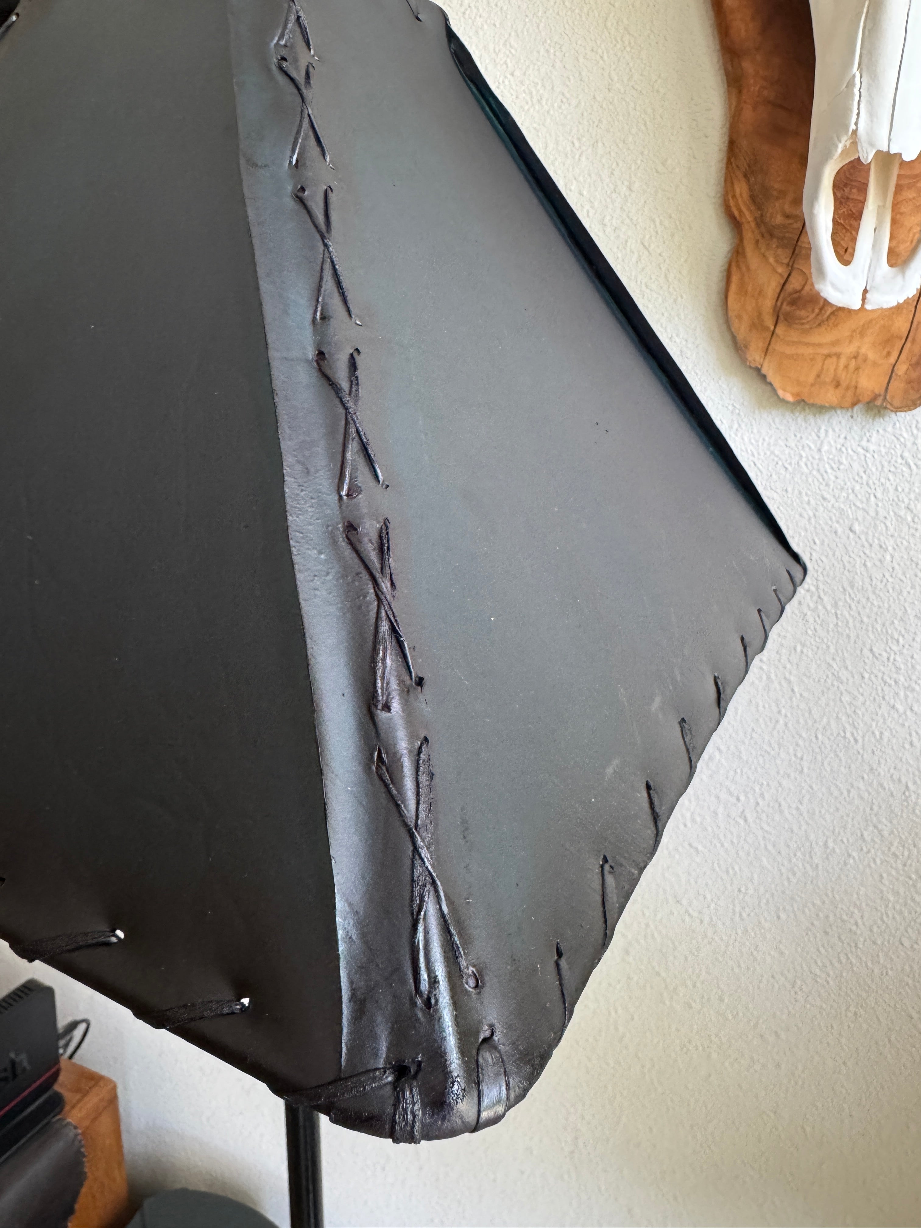 dark-teal-leather-lamp-shade