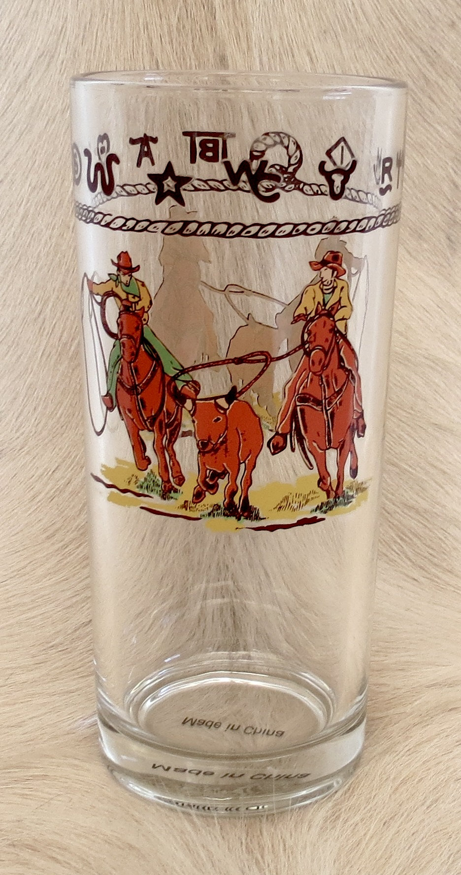 Team roping glassware - Your Western Decor