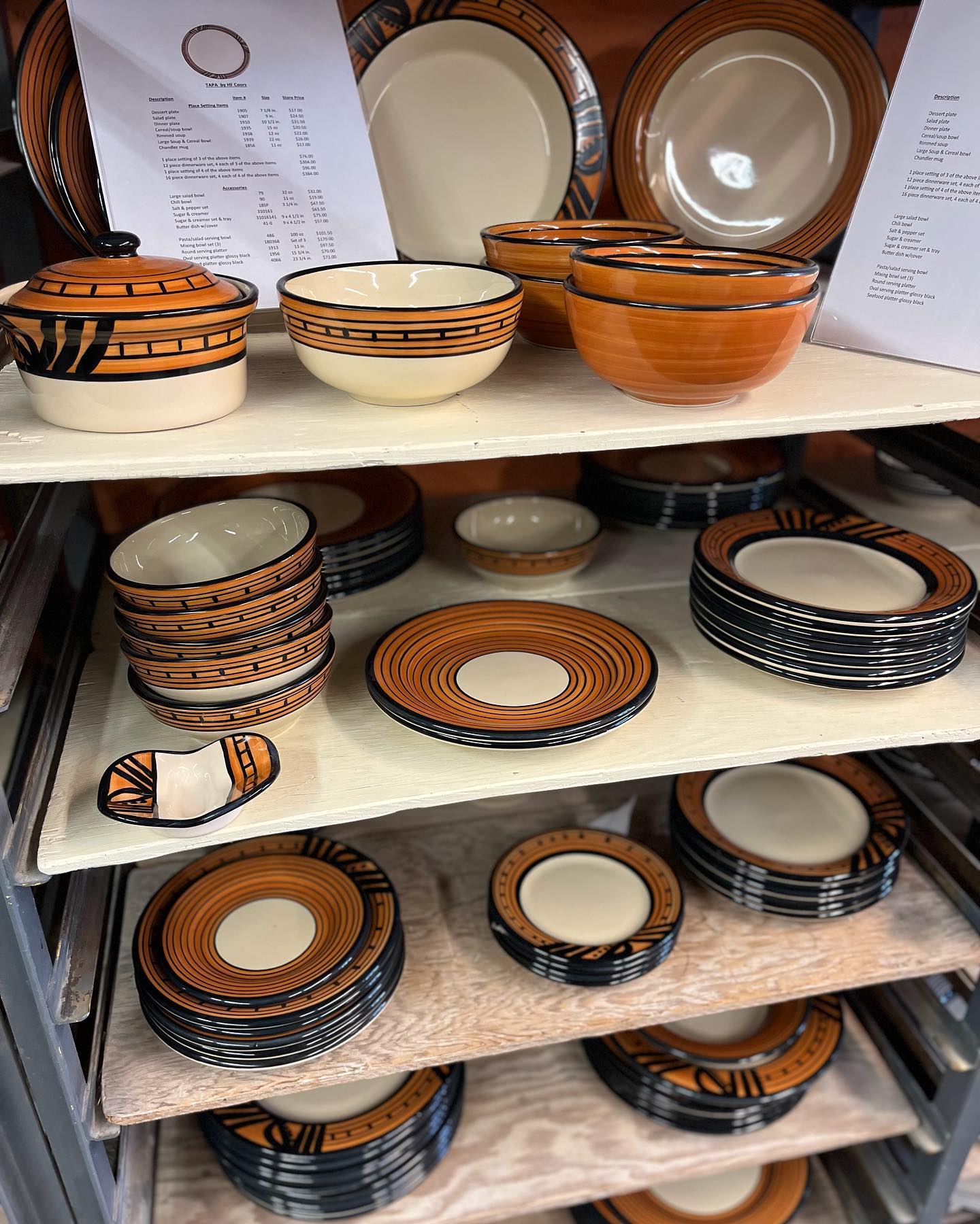 American made terra cotta and black dinnerware collection - Your Western Decor