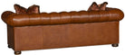 American made Teton Chesterfield sofa in hand-finished aniline leather with deep button tufting