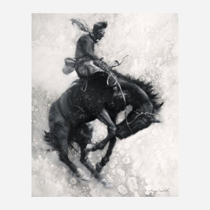 Tex Crockett Western Bronc Art by David Frederick Riley at Your Western Decor