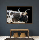 Texon Longhorn framed canvas art - Your Western Decor