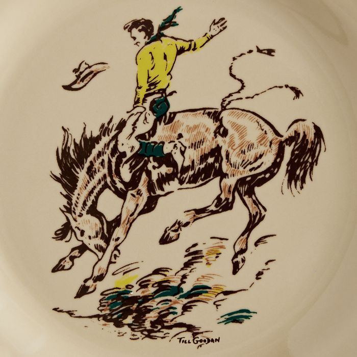 Till Goodan Western Art Dessert Plate - Western Dinnerware made in the USA - Your Western Decor