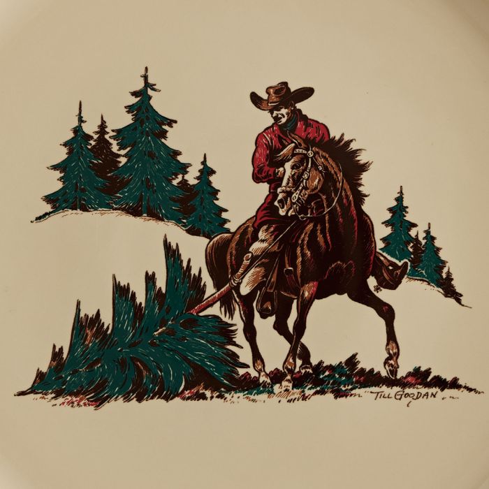 Till Goodan western art on serving plate made in the USA - Your Western Decor