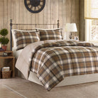 Khaki, tan, beige, brown Timber Back Plaid Comforter Set - Your Western Decor