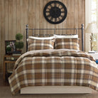 Khaki, tan, beige, brown Timber Back Plaid Comforter Set - Your Western Decor