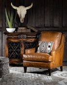 Time-Worn Leather Western Chair - American Made Luxury Leather Furniture - Your Western Decor