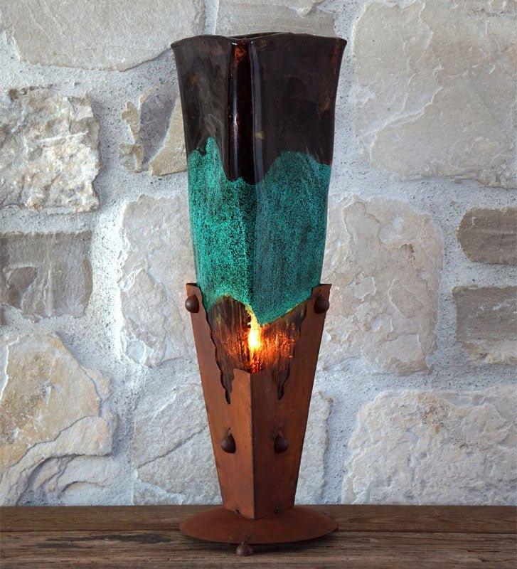 Rustic Dorado Floor Lamp Titan Turquoise - Your Western Decor