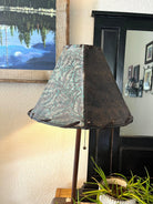 Tooled leather and distressed leather lamp shade - Western Lamp Shade - Your Western Decor