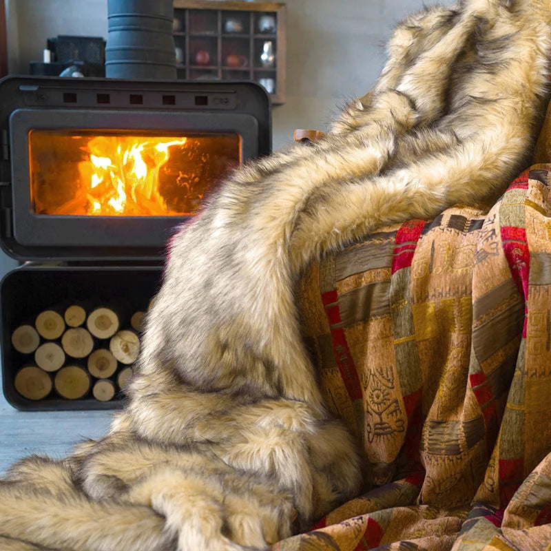 Reversible Totem Faux Fur Blankets - Your Western Decor