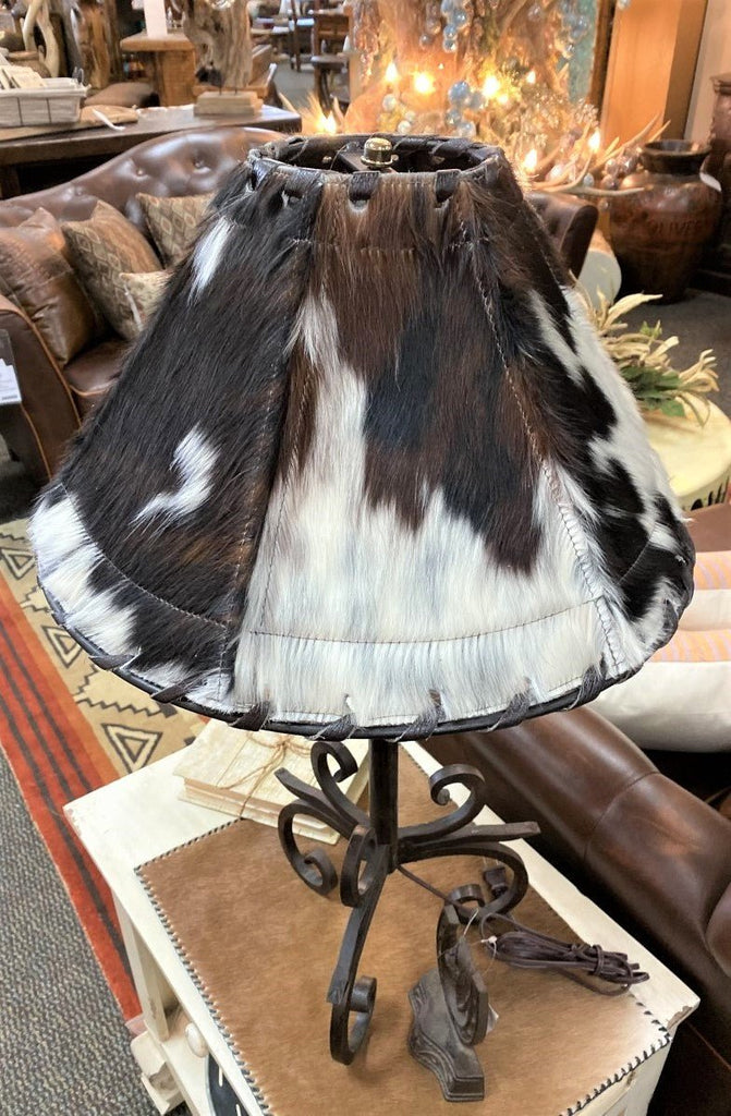 Handmade 15" Tri Color Cowhide Lamp Shade - Your Western Decor